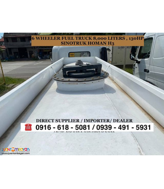 6-wheeler 8,000 Liters & 10,000 Liters Fuel Truck 4x4 Homan H5