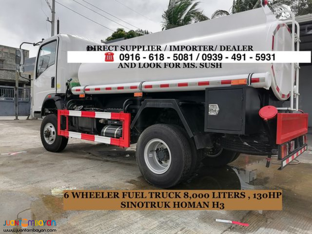 6-wheeler 8,000 Liters & 10,000 Liters Fuel Truck 4x4 Homan H5