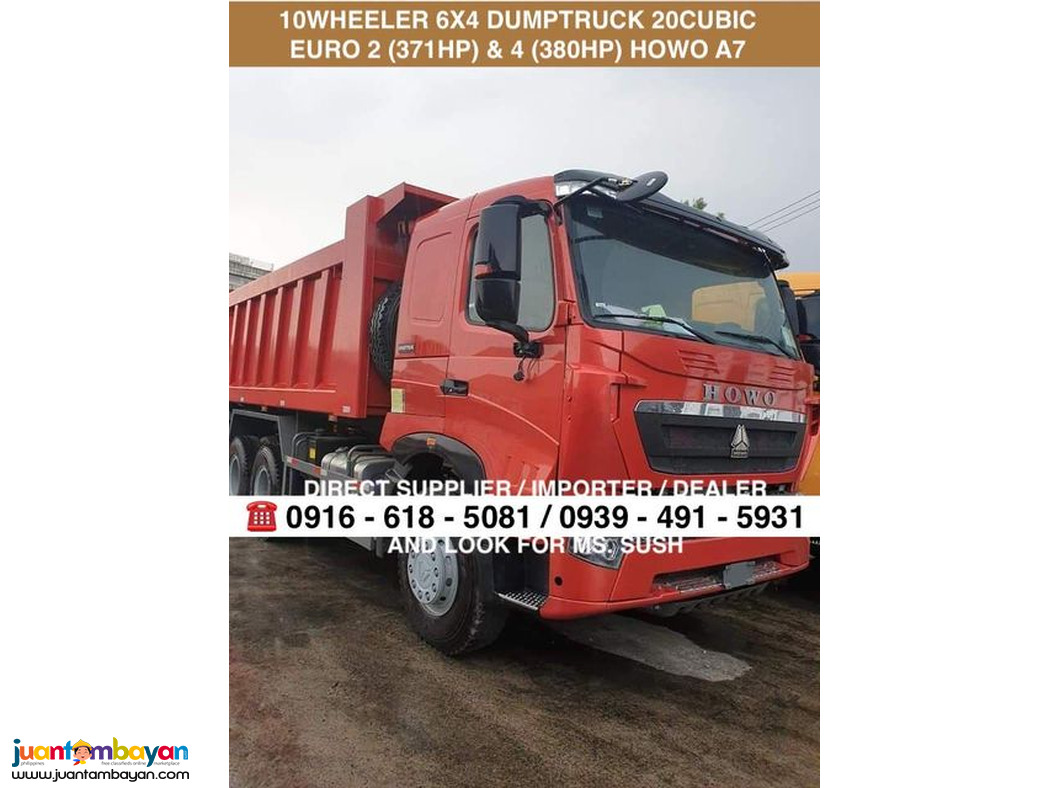 10 WHEELER 20 CUBIC DUMPTRUCK SINOTRUK HOWO A7 EURO 2 & 4