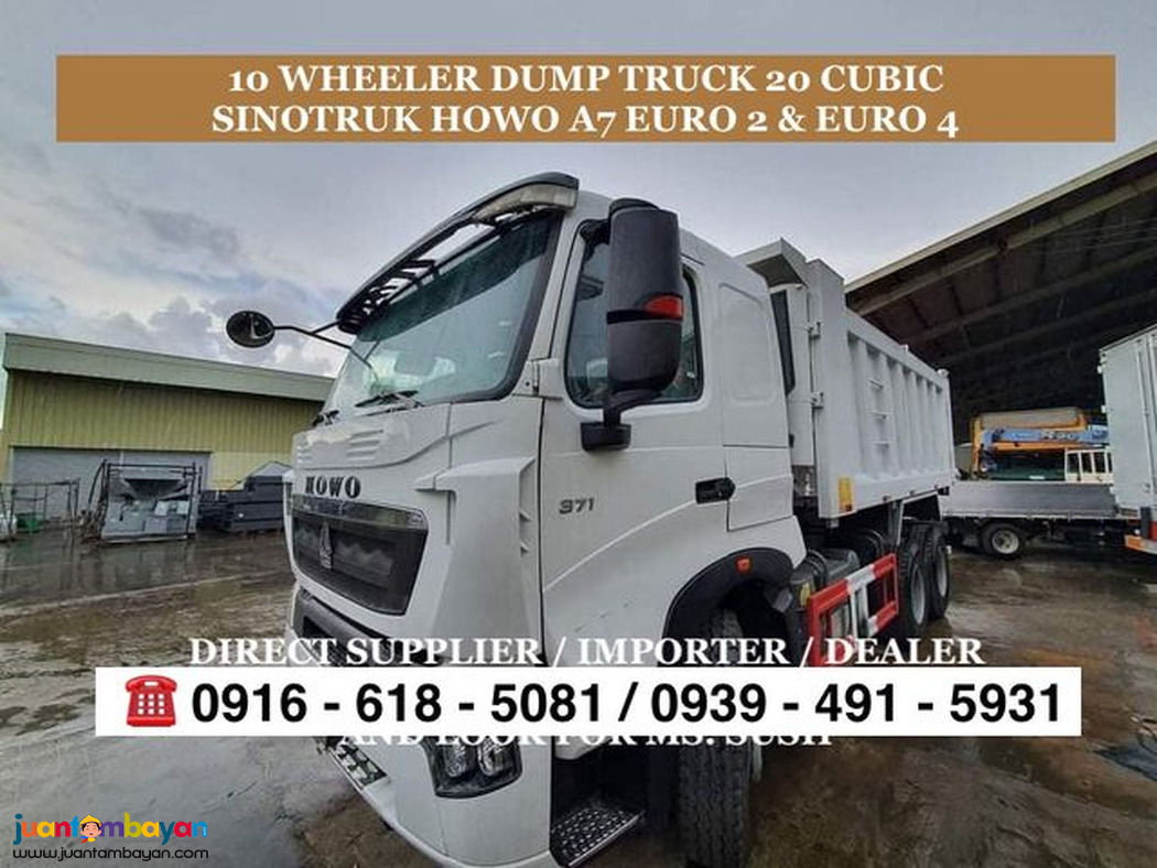 10 WHEELER 20 CUBIC DUMPTRUCK SINOTRUK HOWO A7 EURO 2 & 4