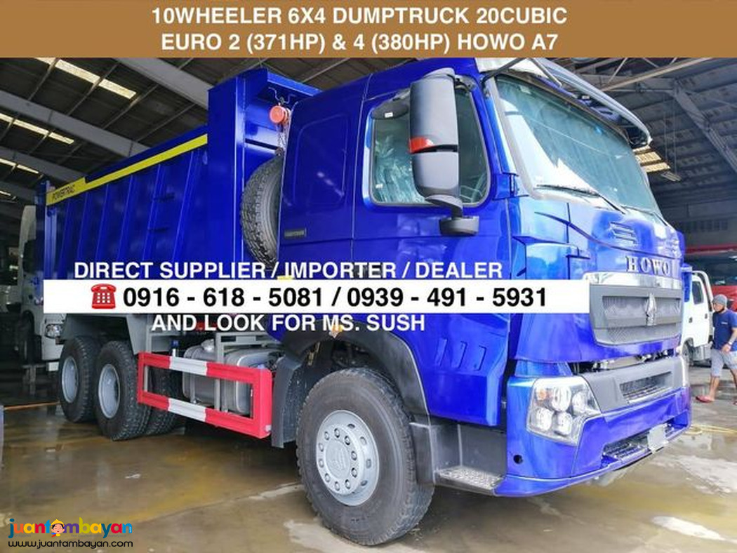 10 WHEELER 20 CUBIC DUMPTRUCK SINOTRUK HOWO A7 EURO 2 & 4