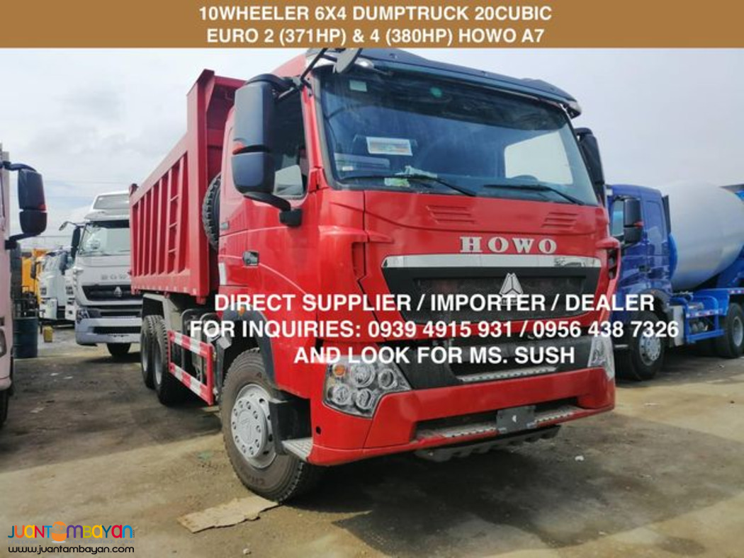 10 WHEELER 20 CUBIC DUMPTRUCK SINOTRUK HOWO A7 EURO 2 & 4