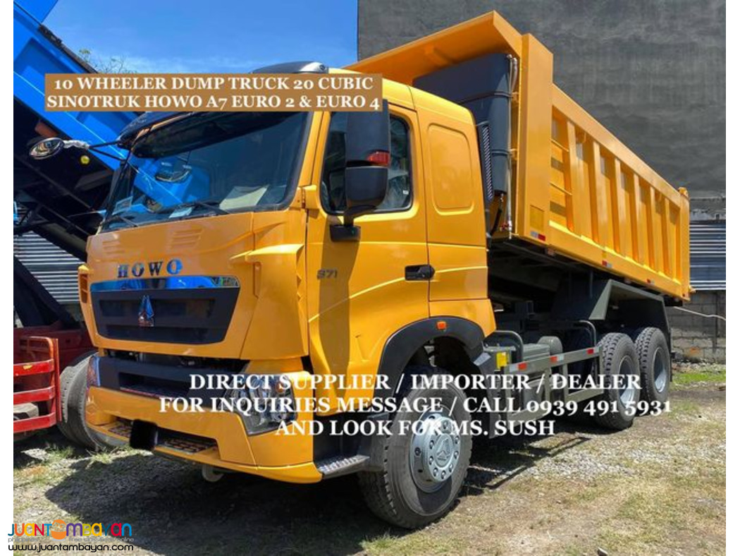 10 WHEELER 20 CUBIC DUMPTRUCK SINOTRUK HOWO A7 EURO 2 & 4