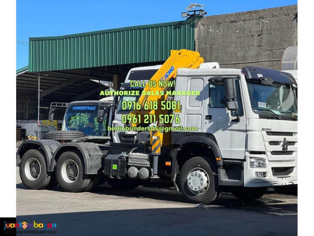10 wheeler tractor head with boom sinotruk howo brand new