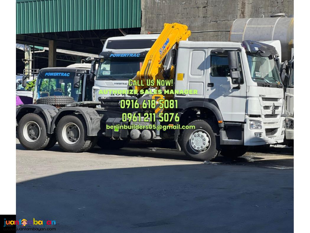 10 wheeler tractor head with boom sinotruk howo brand new