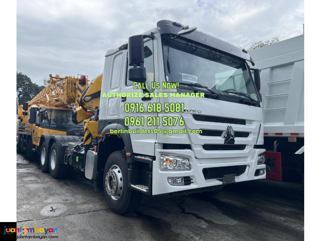 10 wheeler tractor head with boom sinotruk howo brand new