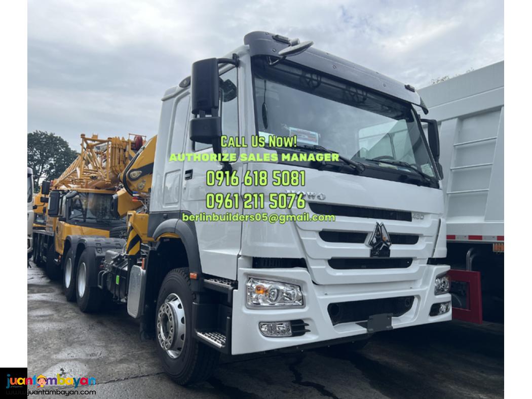 10 wheeler tractor head with boom sinotruk howo brand new