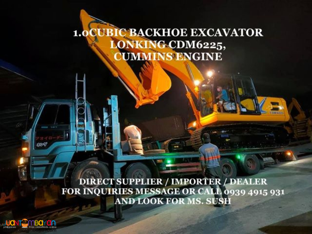 1.0cubic CDM6225 lonking backhoe excavator Cummins engine