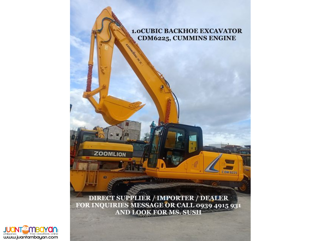 1.0cubic CDM6225 lonking backhoe excavator Cummins engine