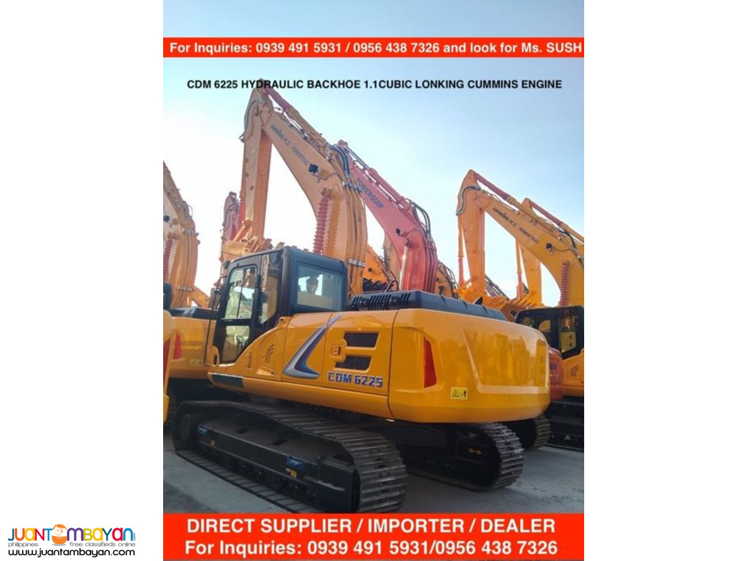 1.0cubic CDM6225 lonking backhoe excavator Cummins engine