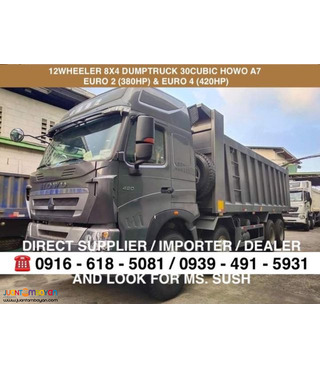 12 wheeler 30 cubic dump truck sinotruk howo a7/t7 euro 2 & euro 4