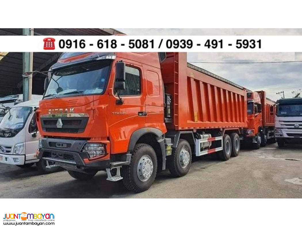 12 wheeler 30 cubic dump truck sinotruk howo a7/t7 euro 2 & euro 4