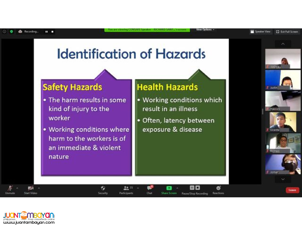 BOSH SO2 Training DOLE Accredited Safety Officer 2 BOSH Training