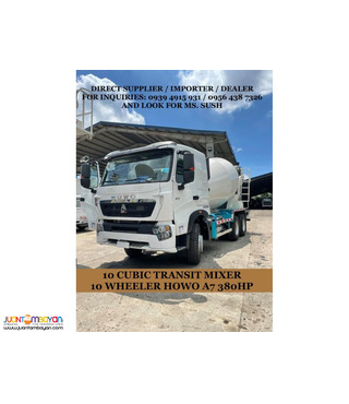  10 wheeler transit mixer truck 10cubic sinotruk howo a7 for sale
