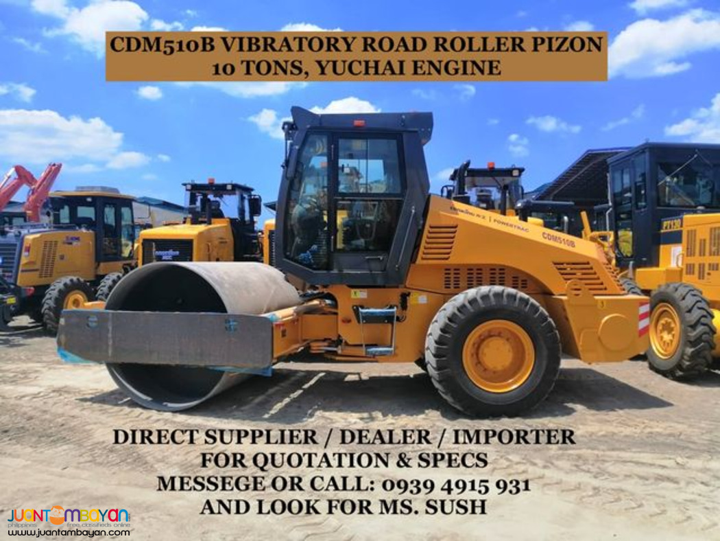 vibratory road roller pizon 10 tons cdm510b lonking for sale