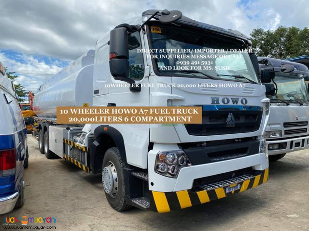 10 wheeler fuel truck 20,000 liters sinotruk howo a7 euro 2 & 4