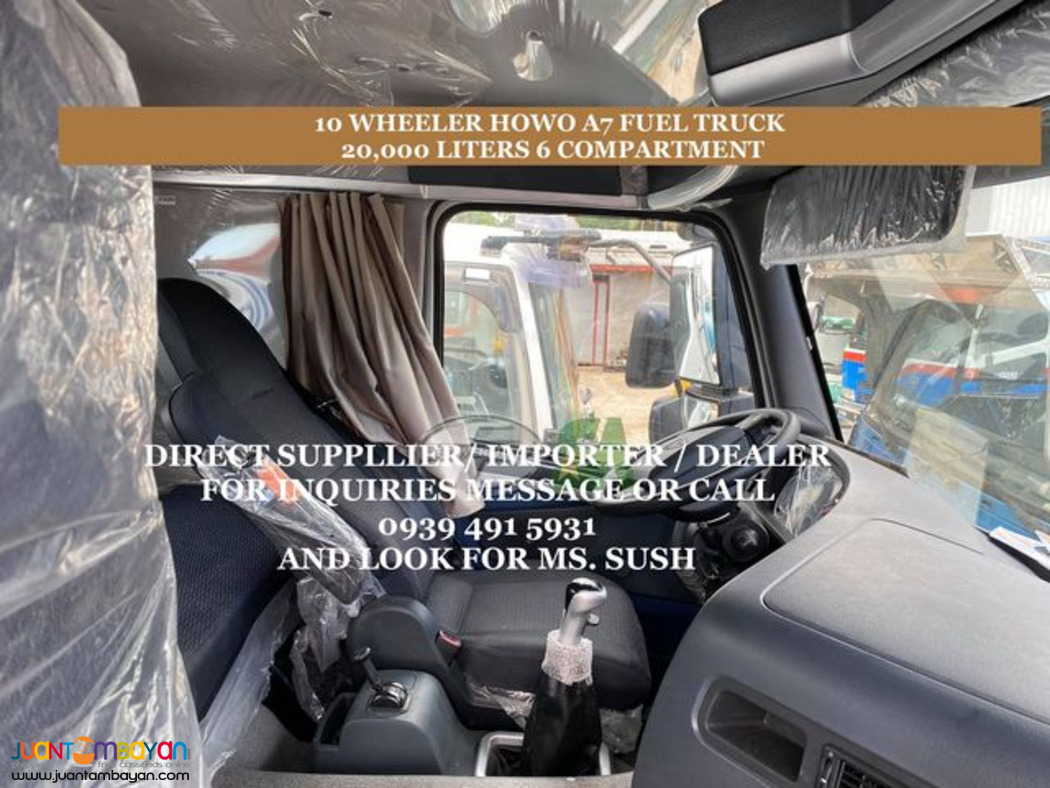 10 wheeler fuel truck 20,000 liters sinotruk howo a7 euro 2 & 4