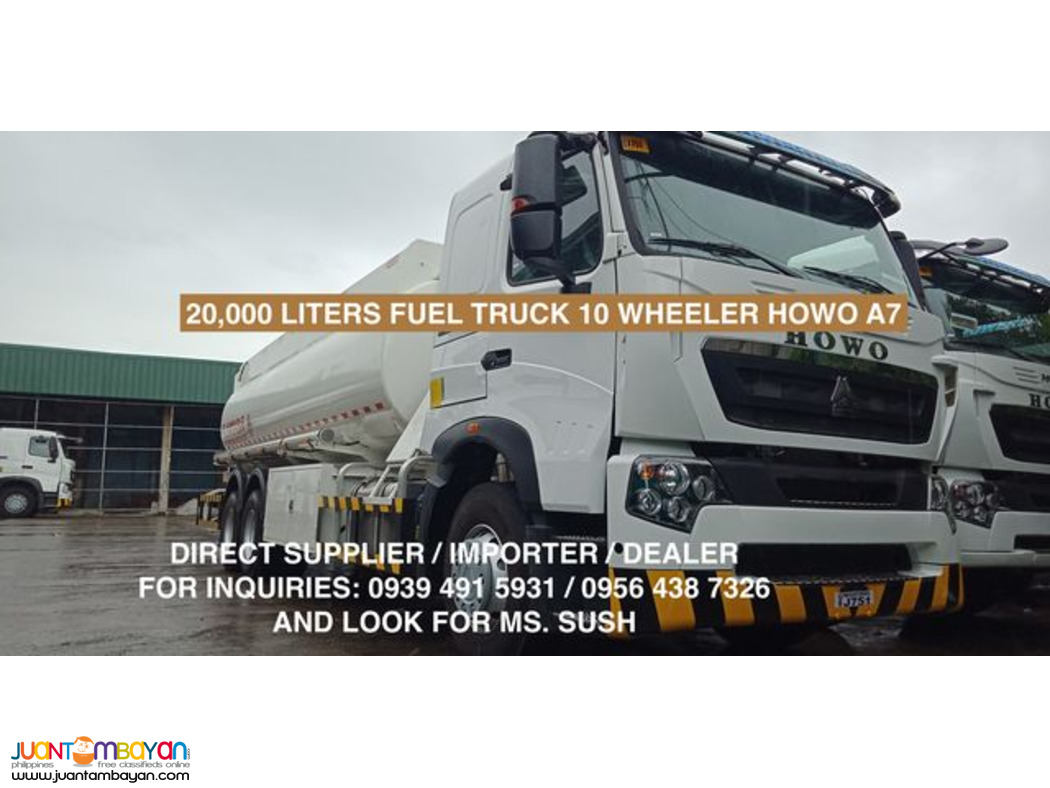 10 wheeler fuel truck 20,000 liters sinotruk howo a7 euro 2 & 4