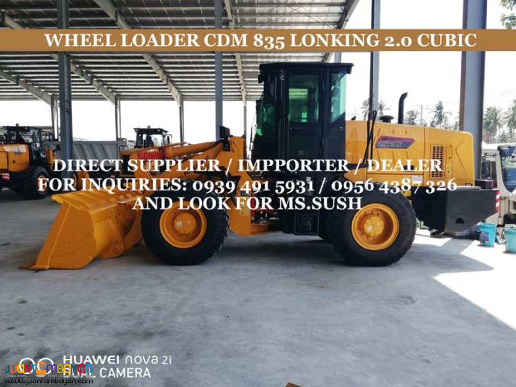 2.0cubic wheel loader / pay loader cdm 835 lonking brand new for sale