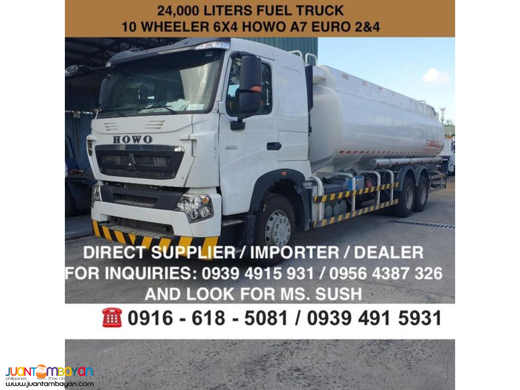 24,000 liters fuel truck sinotruk howo a7 euro 3 & euro 4