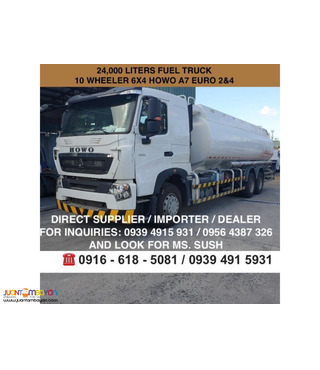 24,000 liters fuel truck sinotruk howo a7 euro 3 & euro 4