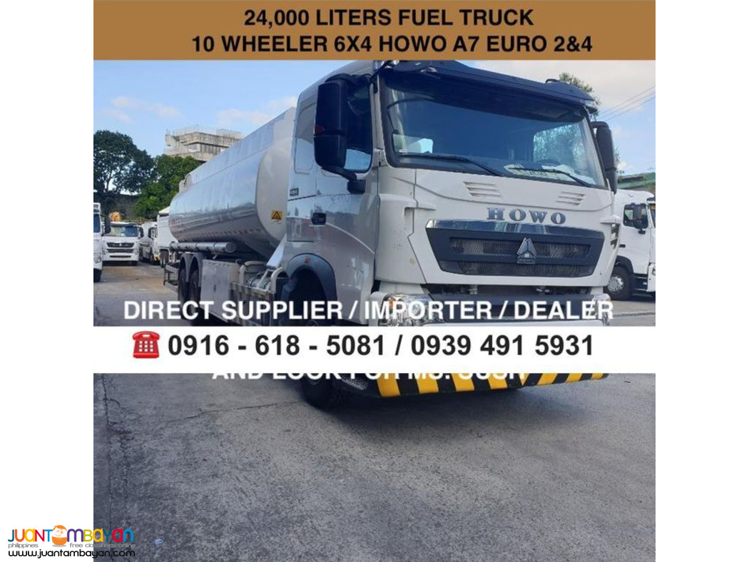 24,000 liters fuel truck sinotruk howo a7 euro 3 & euro 4
