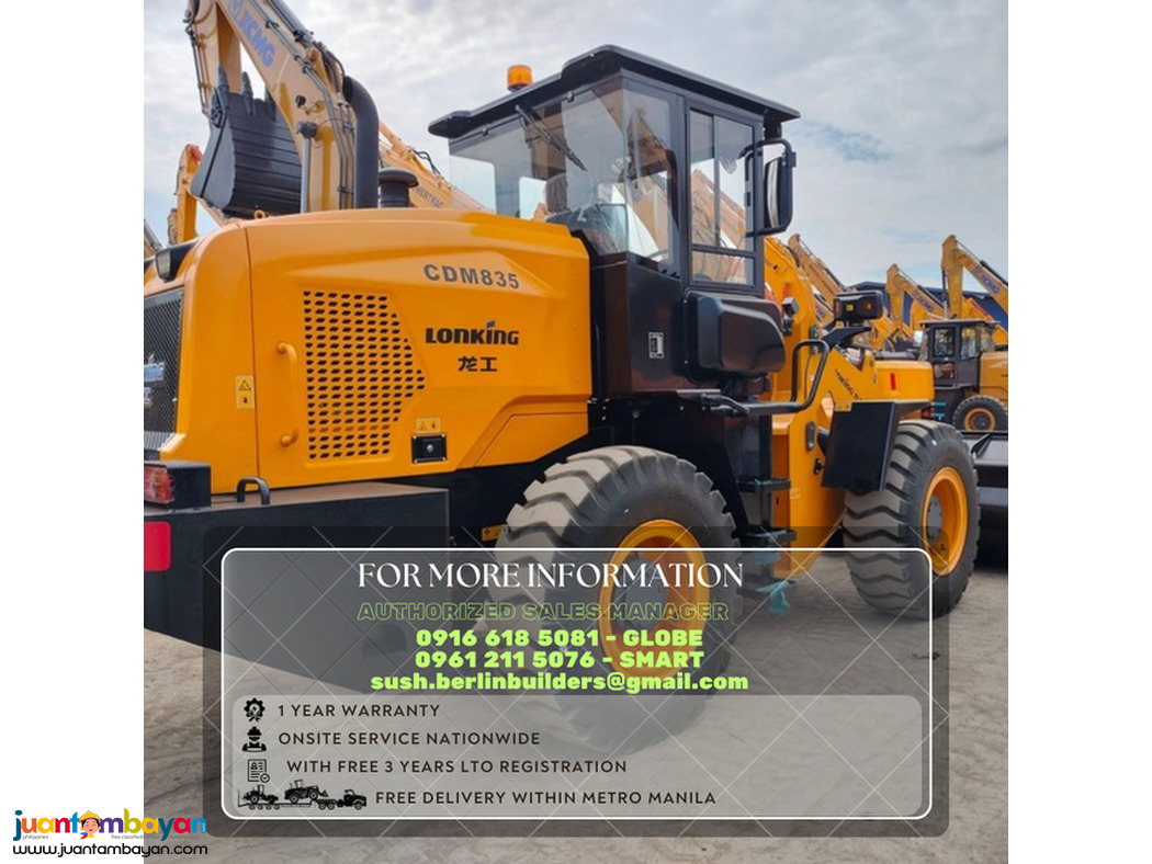 2.0cubic wheel loader / pay loader cdm 835 lonking brand new for sale