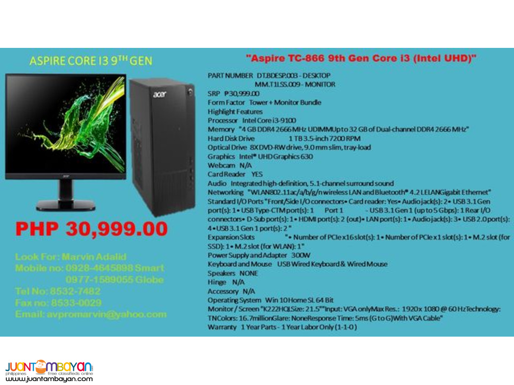 Acer Aspire Desktop For Sale