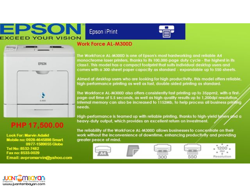 Epson Printer Workforce and aculaser for Sale