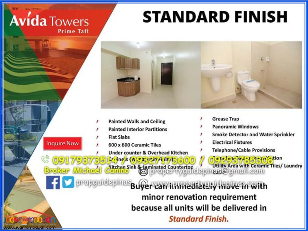 Condominium for Sale Near DLSU Taft Manila Avida Towers Prime Taft 