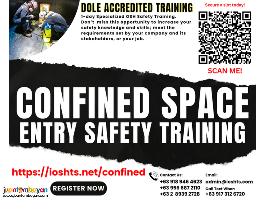 Confined Space Entry Safety Training DOLE Confined Space Training