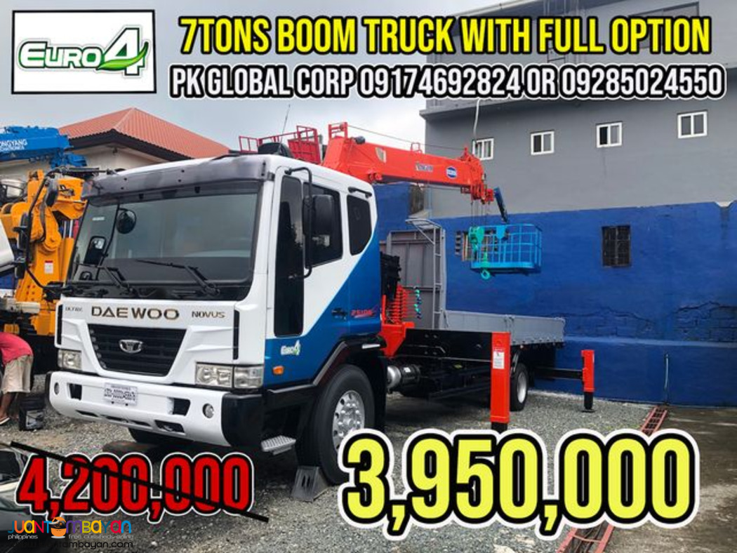 Boom truck with manlift