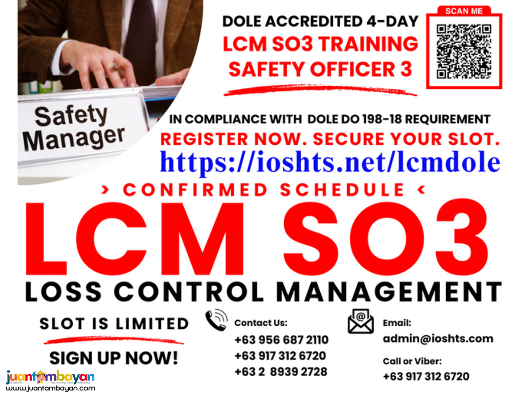 SO3 Training Online LCM Training Safety Officer 3 DOLE Training