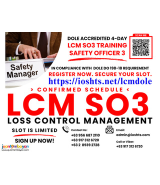 SO3 Training Online LCM Training Safety Officer 3 DOLE Training