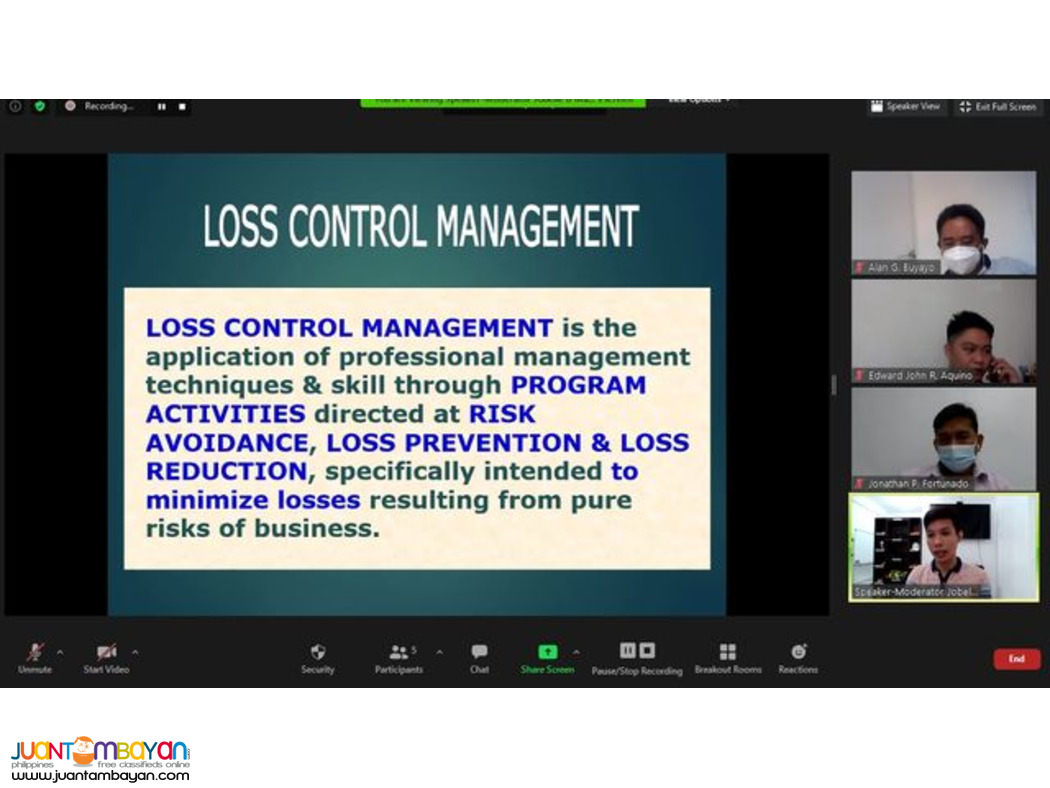 LCM Training SO3 Safety Officer 3 Training Online DOLE Weekends Online