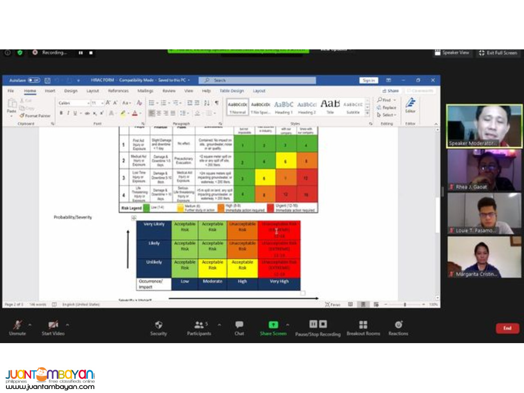 LCM Training SO3 Safety Officer 3 Training Online DOLE Weekends Online