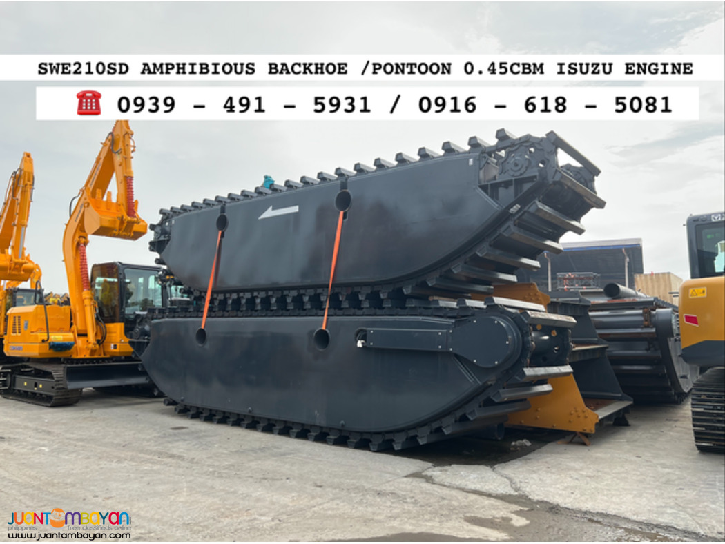 Amphibious Backhoe excavator with Side Pontoon 1.0cubic XCMG/ Sunward