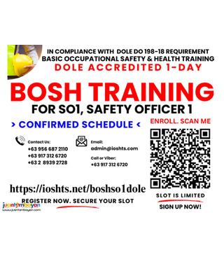 DOLE BOSH Training SO1 Training Safety Officer 1 Accredited Training