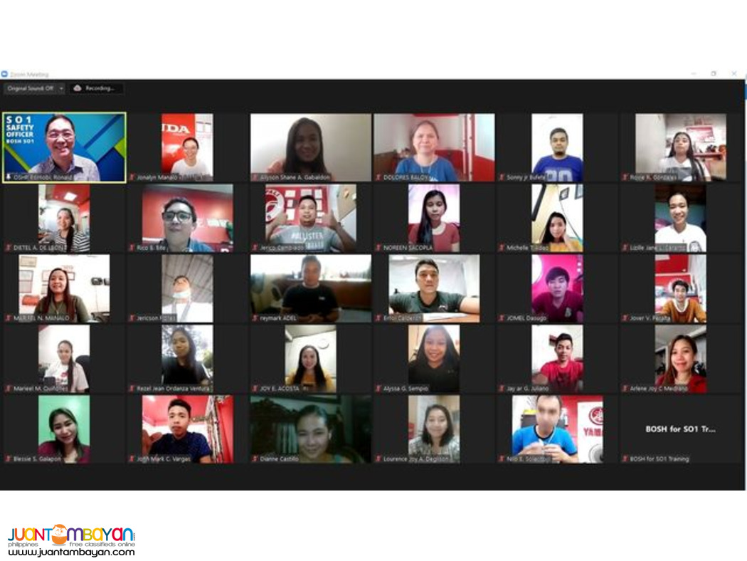 DOLE Online Safety Officer 1 BOSH Training SO1 DOLE Accredited