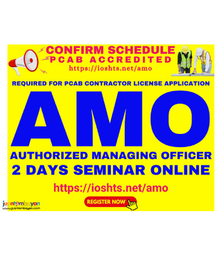 Online PCAB AMO Training PCAB License Application PCAB Contractor