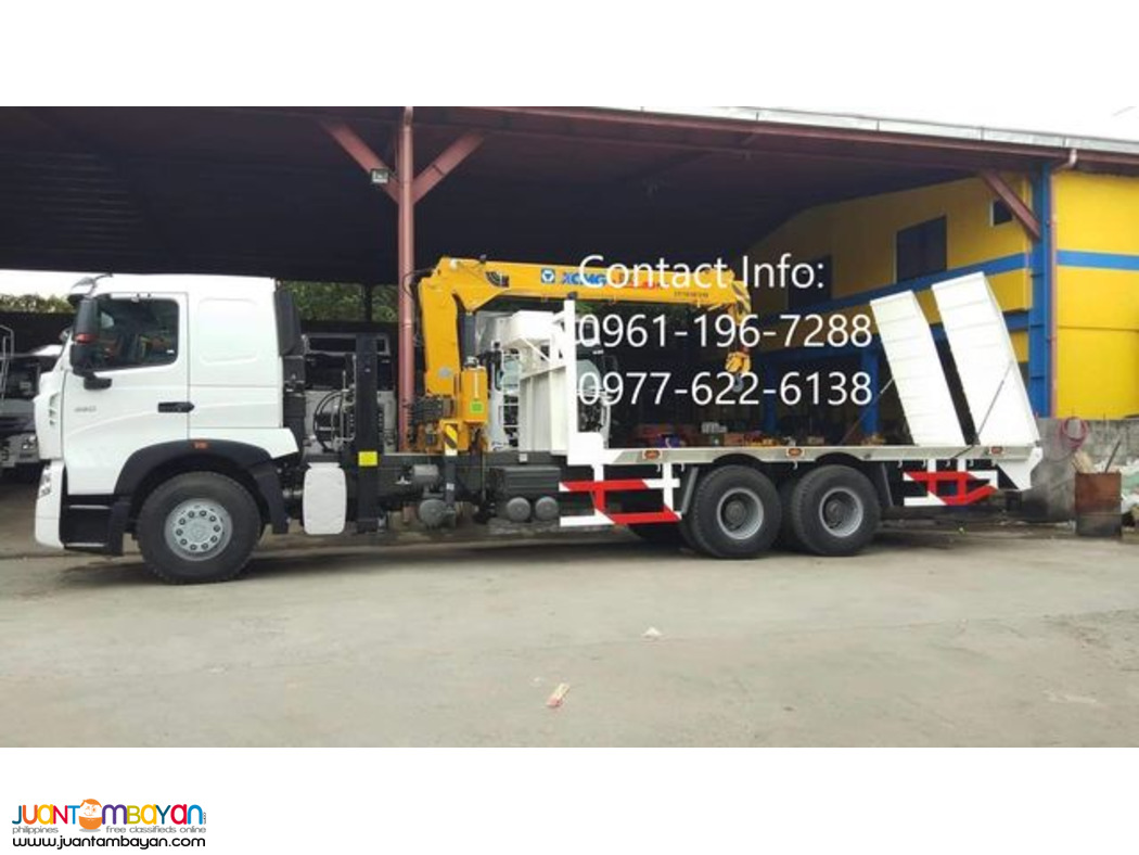 SELF LOADER WITH 5 TONS BOOM howo a7 sinotruk