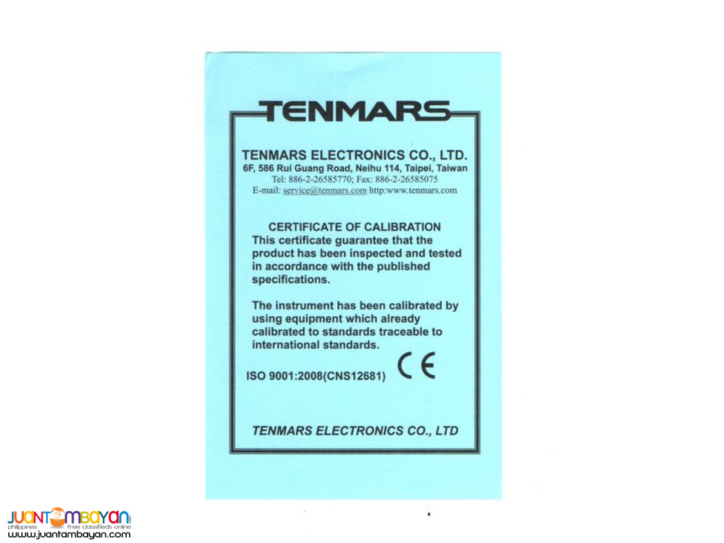 Thermocouple Datalogger, Thermocouple Type K/J/T/E/R/S/N, Tenmars