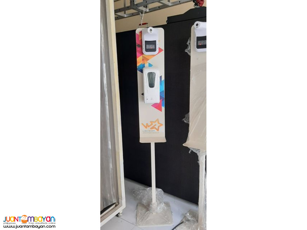 Alcohol Dispenser and K3 Temperature Scanner with Metal Stand