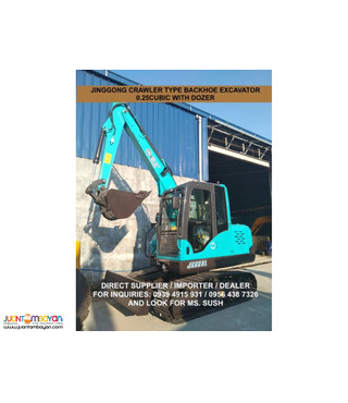 0.25 cubic jG708 JINGGONG BACKHOE EXCAVATOR with dozer