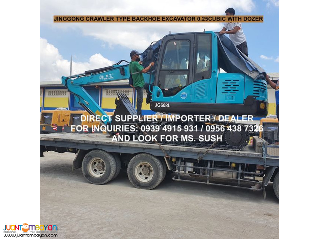 0.25 cubic jG708 JINGGONG BACKHOE EXCAVATOR with dozer