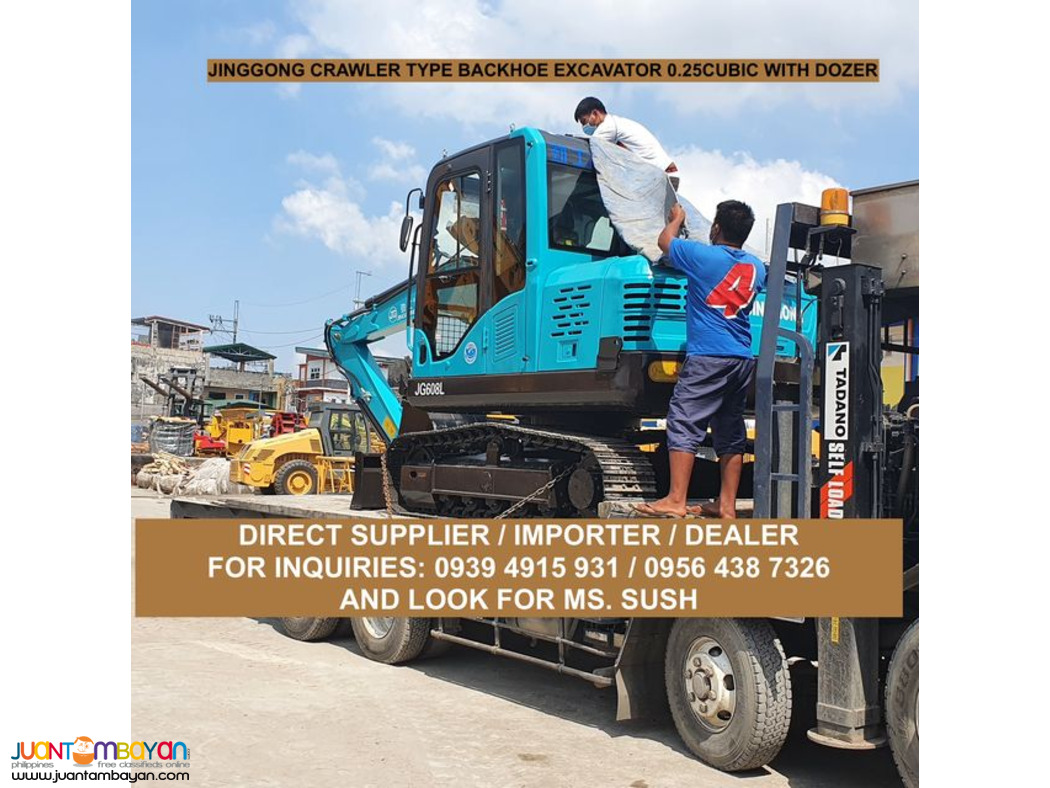 0.25 cubic jG708 JINGGONG BACKHOE EXCAVATOR with dozer
