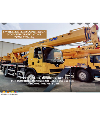 6 WHEELER TELESCOPIC TRUCK MOUNTED CRANE 12TONS XCMG