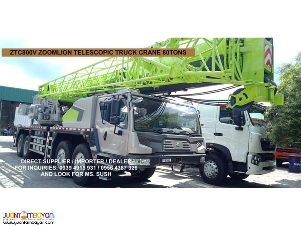 80TONS TELESCOPIC TRUCK MOUNTED CRANE ZOOMLION