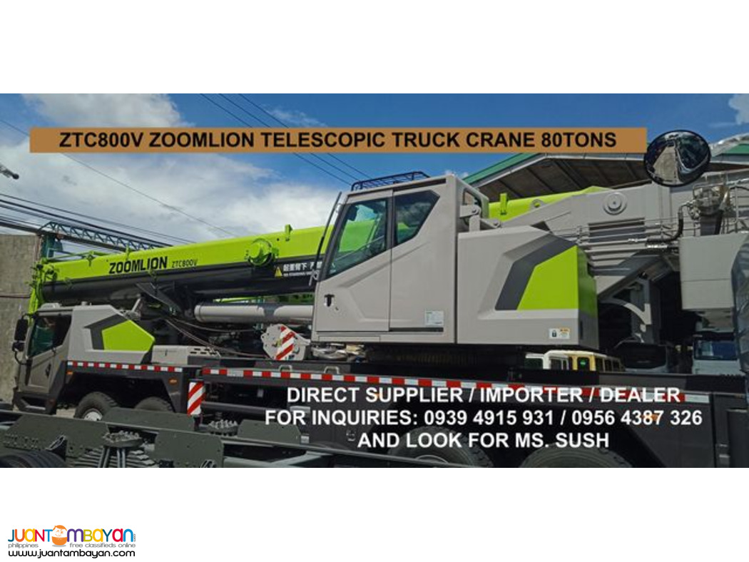 80TONS TELESCOPIC TRUCK MOUNTED CRANE ZOOMLION