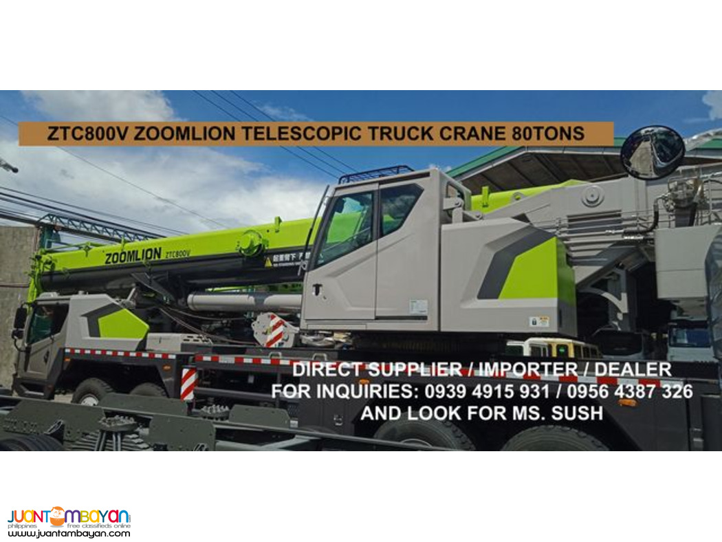 80TONS TELESCOPIC TRUCK MOUNTED CRANE ZOOMLION